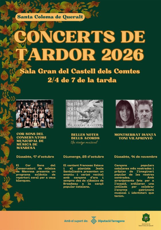 cartell Concerts de tardor 2026