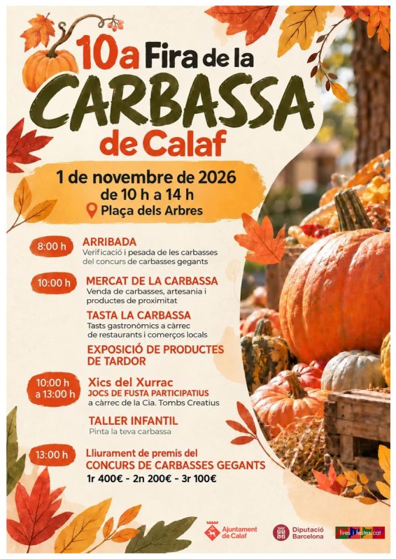 cartell Fira de la Carbassa de Calaf 2026