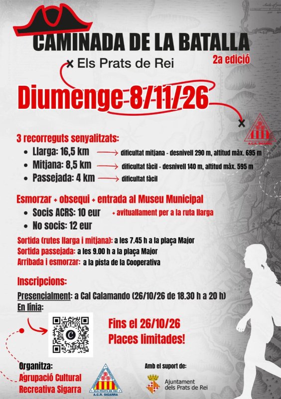 cartell 2a Caminada de la Batalla  - Els Prats de Rei