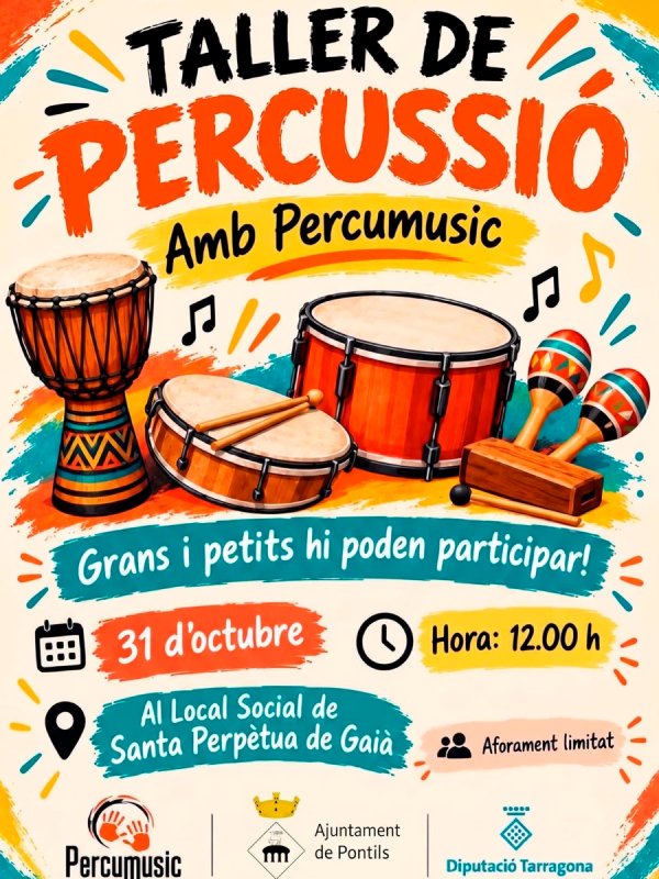 cartell Taller de percussió