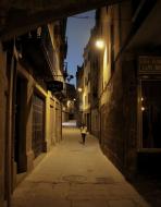 Guissona: Carrer de la Font, al vespre  Josep Maria Santesmasses Palou