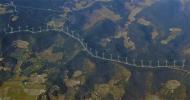 Vista aèria del parc eòlic de la serra del Tallat