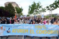 Protesta de Marea Blanca contra el consorci sanitari a Lleida
