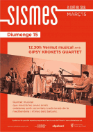 Calaf: cartell Vermut Concert: Gipsy Krokets Quartet  Francesc Latorre