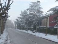 Sant Guim de Freixenet: Carrer major a l'endemà de la nevadeta  Daniel Espejo Fraga