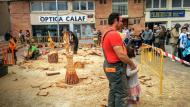 Calaf: escultures de fusta tallades amb motoserra  Ramon Sunyer