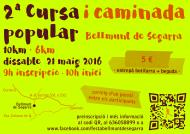 Bellmunt de Segarra: cartell 2ª Cursa i caminada popular Bellmunt de Segarra Joan Marcé