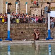 Guissona: espectacle de dansa aquàtica a la font  Ramon Sunyer