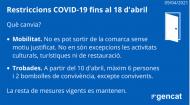 Nou confinament comarcal fins al  26 d'abril