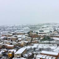 Sant Guim de la Plana: Vista del poble nevat  Ramon Sunyer