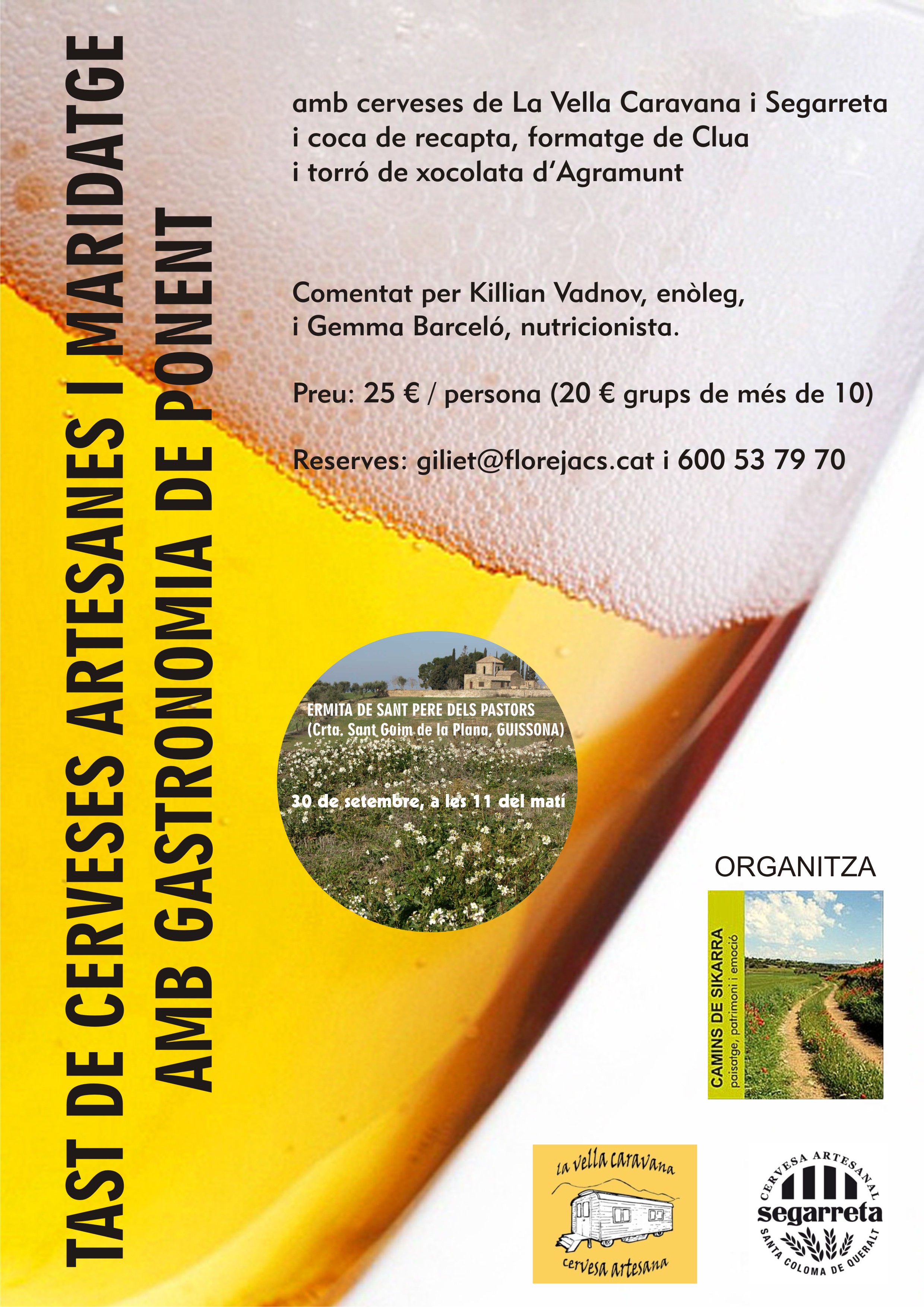 cartell Tast de cerveses artesanes i maridatge amb gastronomia de ponent