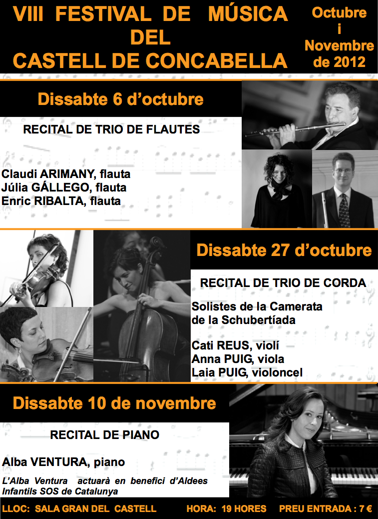 cartell VIII Festival de Música: Recital Trio de Flautes