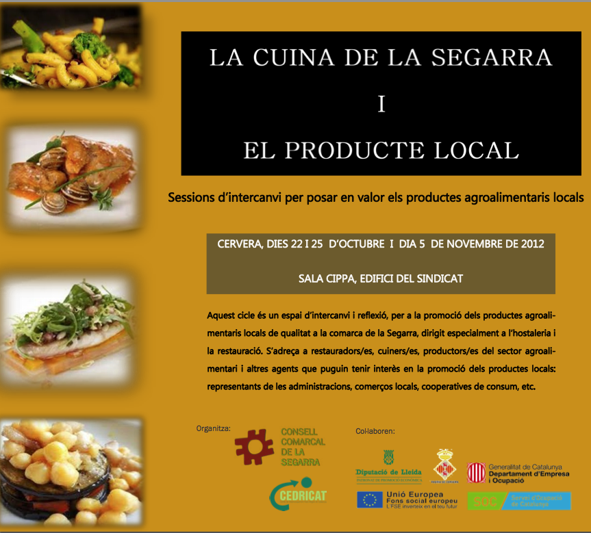 cartell La cuina de la Segarra i el producte local I