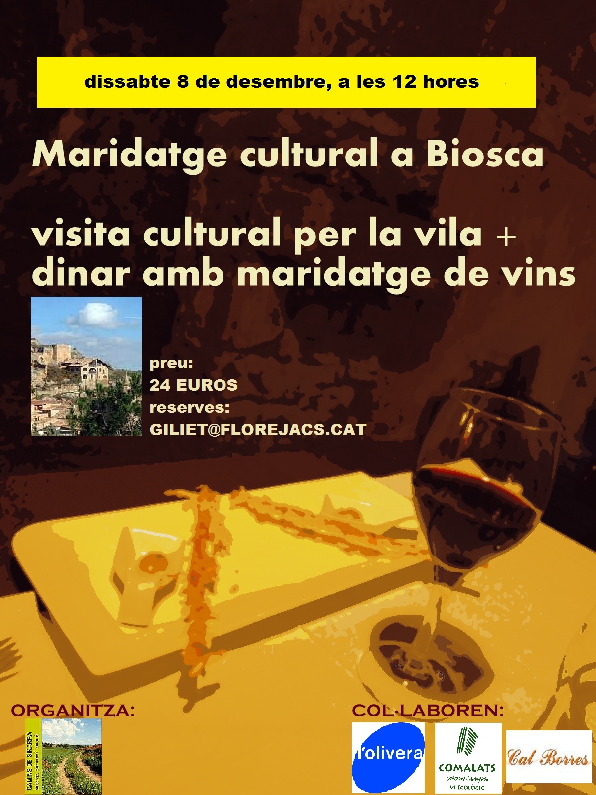 Maridatge gastronòmic i visita cultural a Biosca