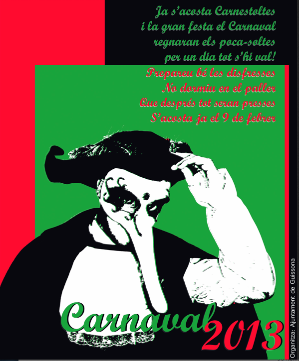 cartell Carnaval de Guissona 2013