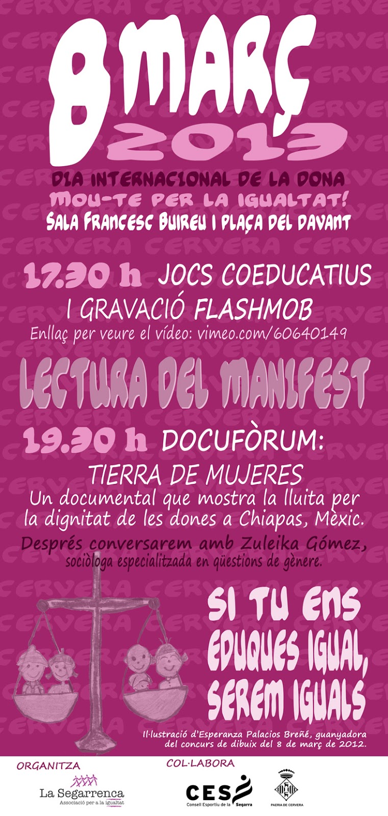 cartell 8 de març: Mou-te per la igualtat! cartell 8 de març: Mou-te per la igualtat!