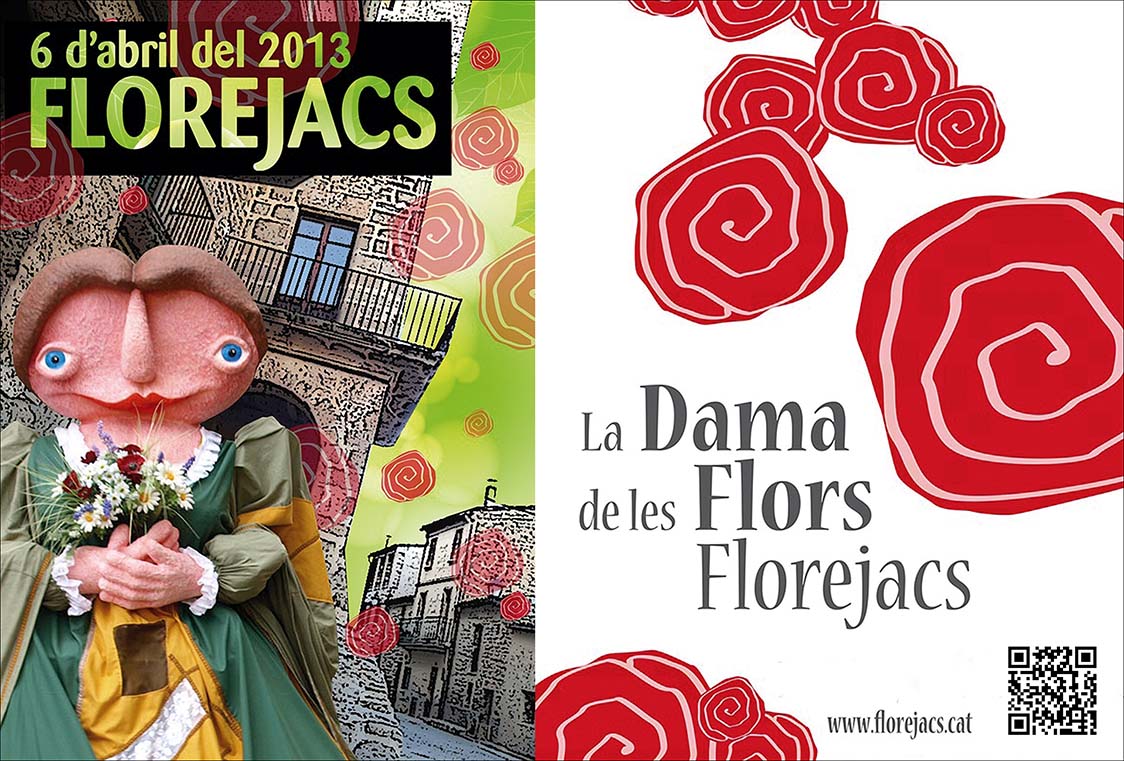 cartell Fira de la Flor de Florejacs LA DAMA DE LES FLORS