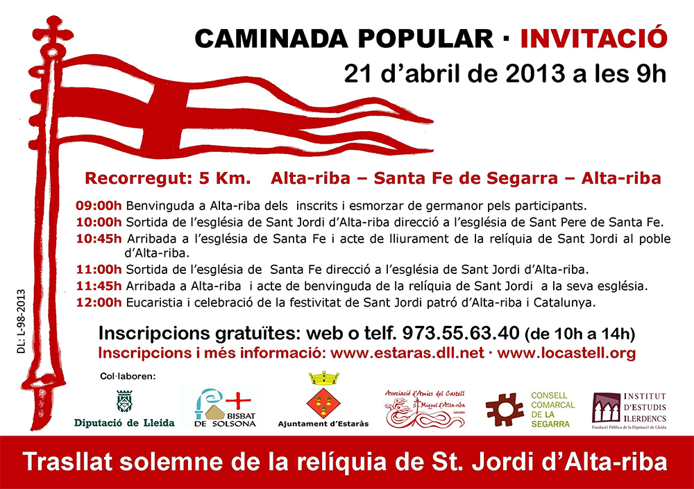 cartell Caminada popular Alta-riba - Santa Fe