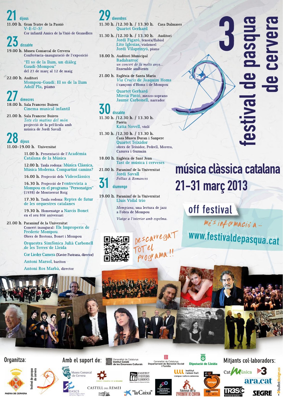 Cartell 3r Festival de Pasqua de Cervera