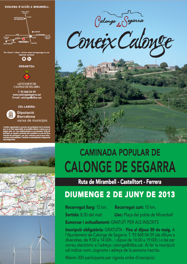 cartell 6a caminada popular Coneix Calonge