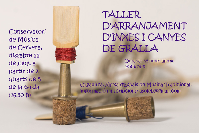 cartell Taller d'Inxes i canyes de gralla