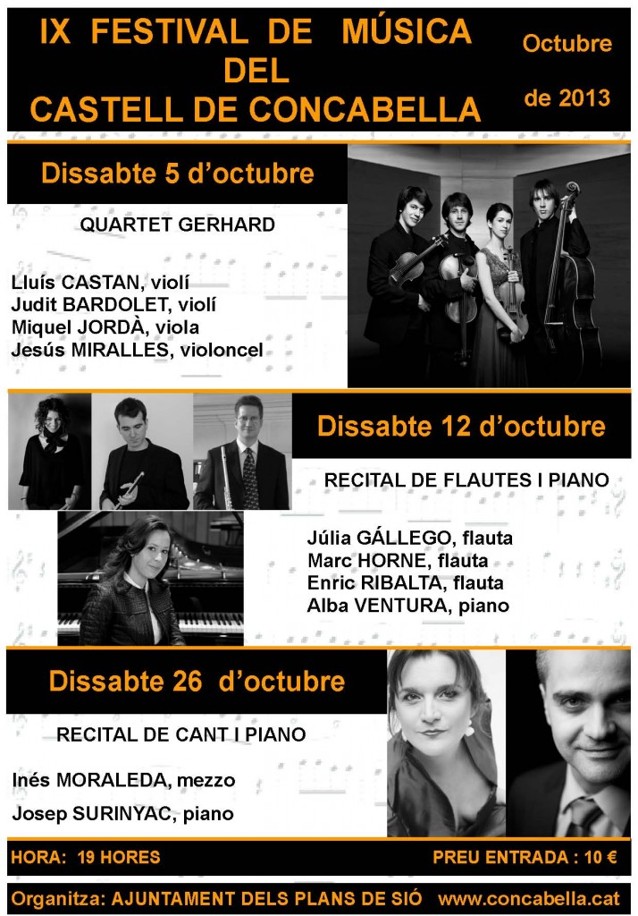 cartell 9è Festival de Música, Castell de Concabella