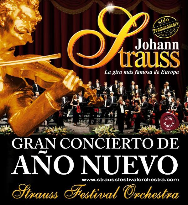 cartell Concert d'Any Nou amb Strauss Festival Orchestra