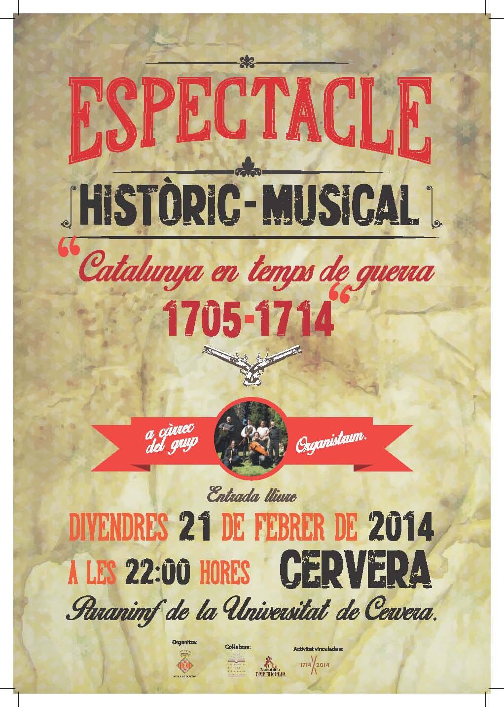 cartell Musical 'Catalunya en temps de guerra'