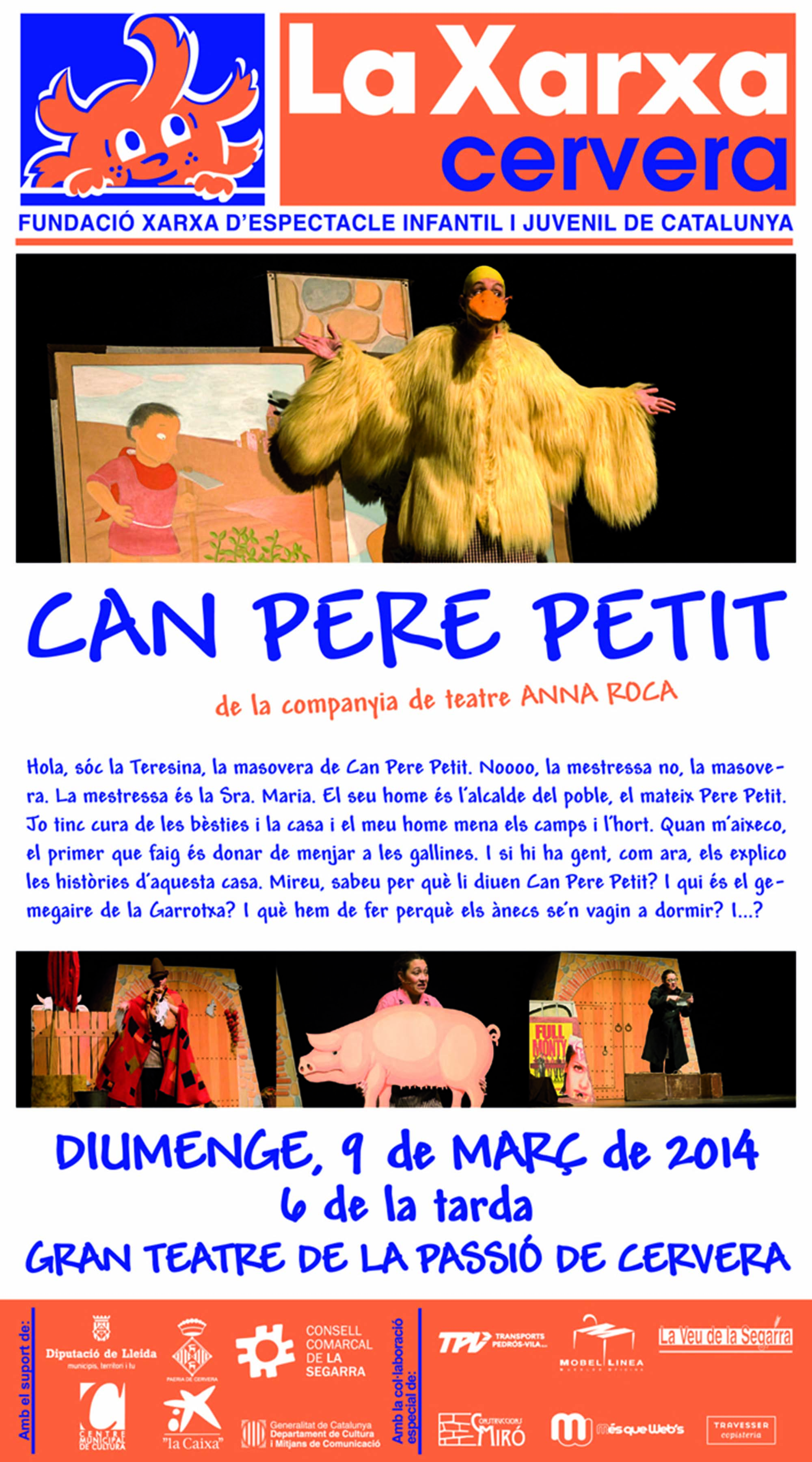 cartell Can Pere Petit. Espectacle Xarxa