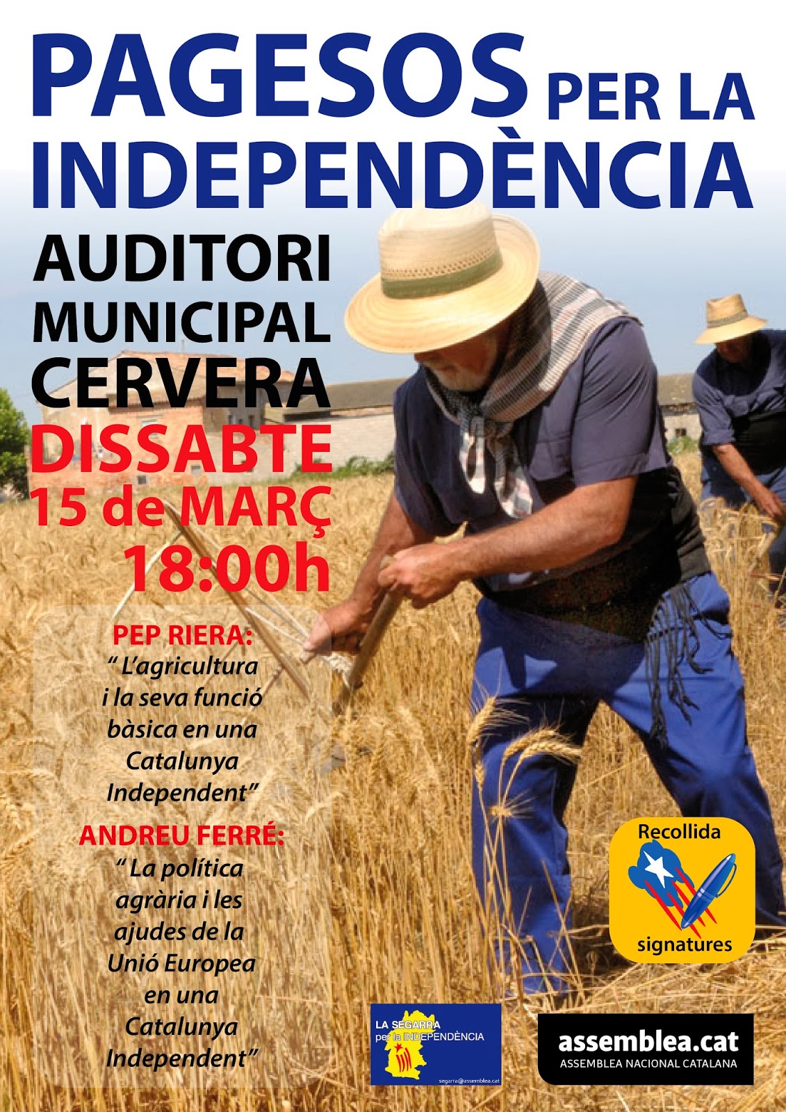 presentació PAGESOS PER LA INDEPENDÈNCIA a la Segarra