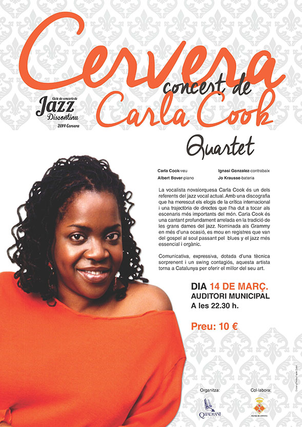 cartell Concert de Carla Cook Quartet