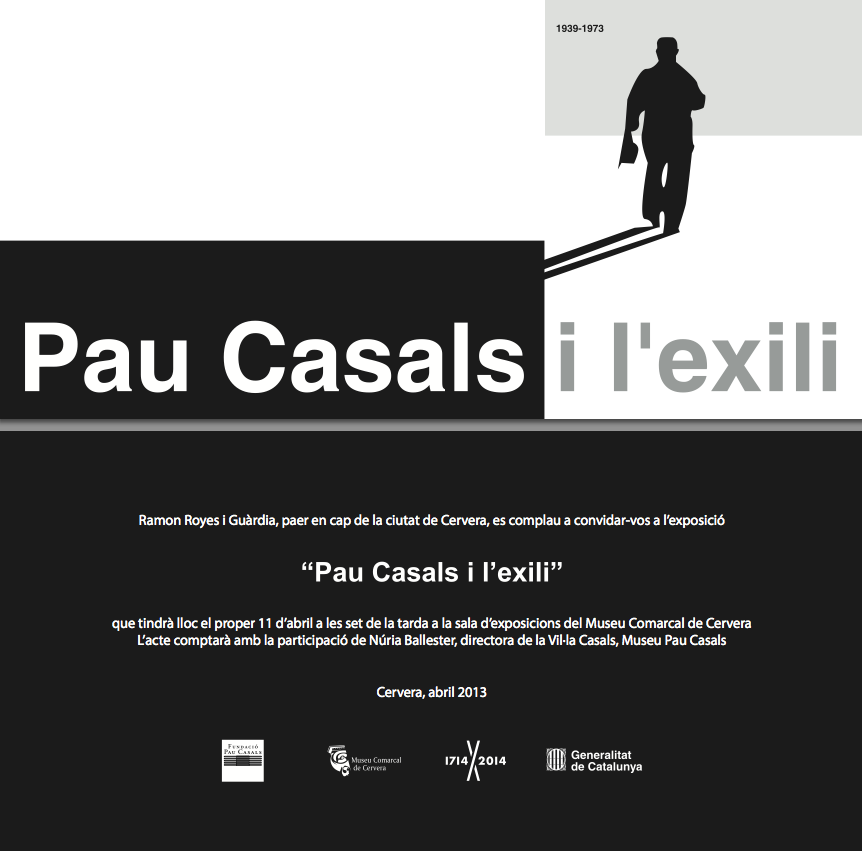 cartell Exposició Pau Casals i l’exili