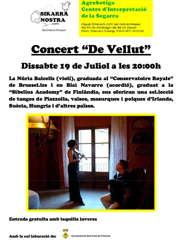 cartell Concert De Vellut