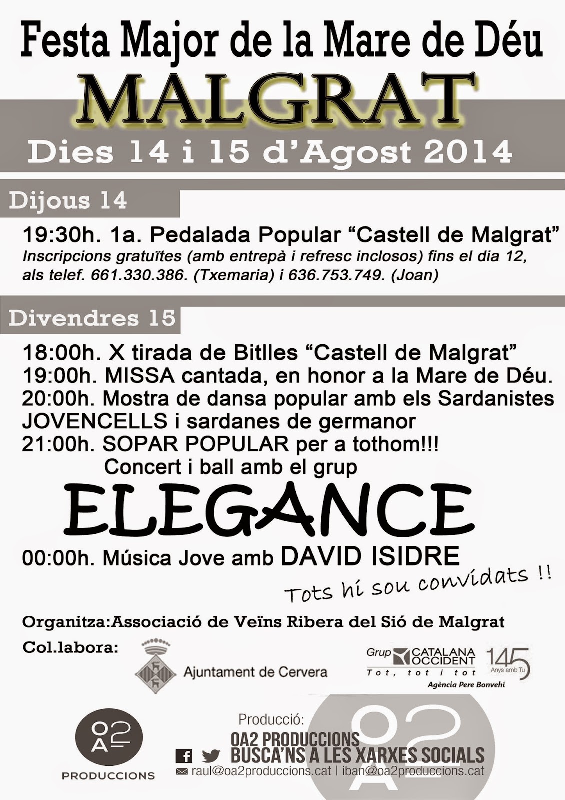 cartell Festa major Malgrat 2014