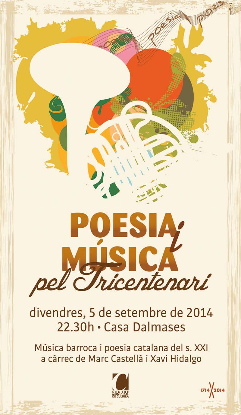 cartell Poesia i música pel Tricentenari