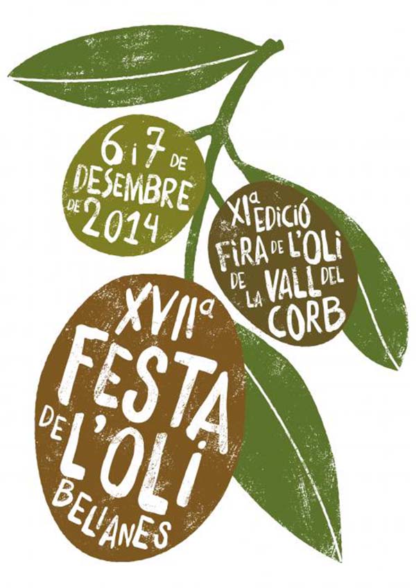 cartell 17a Festa de l’Oli de Belianes i 11a Fira de l’Oli de la Vall del Corb  2014