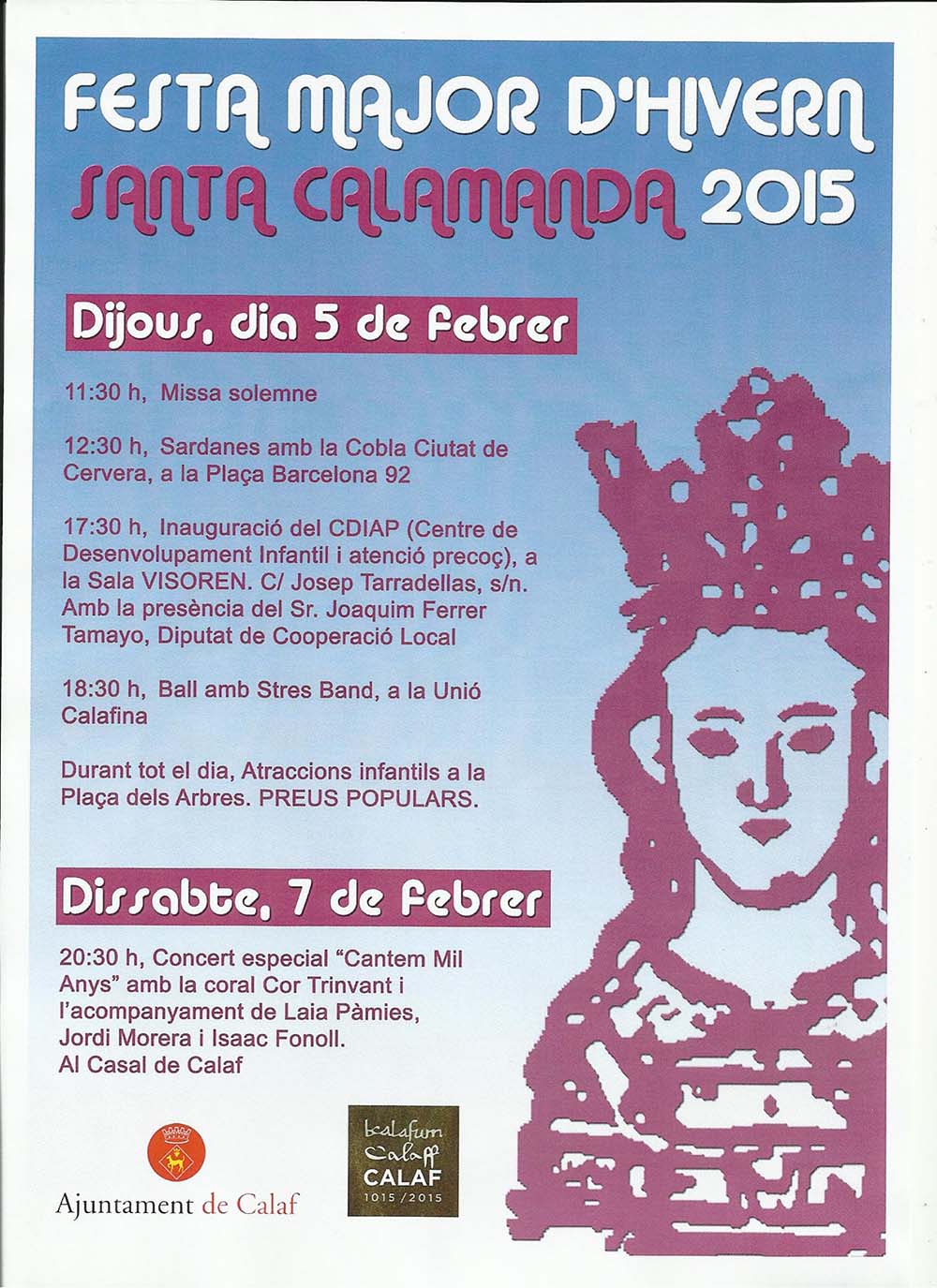 cartell Festa Major d'Hivern 2015