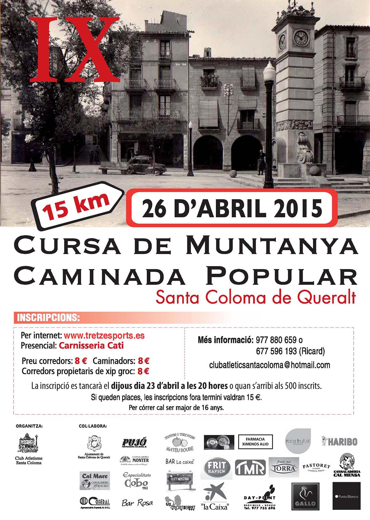 cartell IX cursa de muntanya i caminada popular