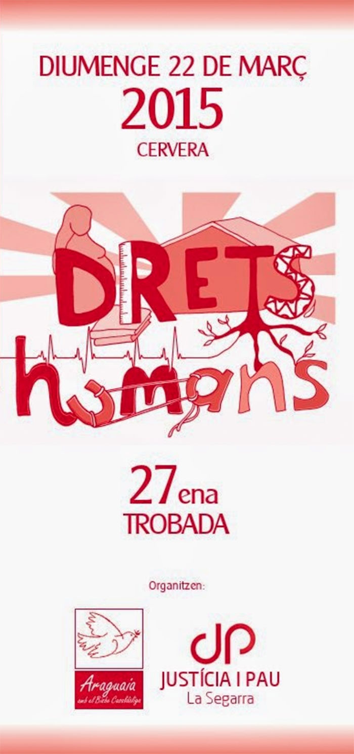 cartell Trobada 2015. 'Drets humans: (r)evolució pendent'