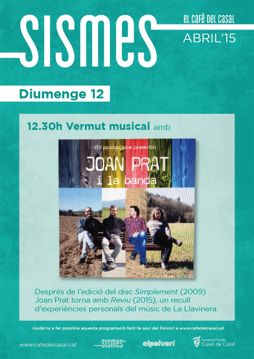 cartell Vermut musical amb Joan Prat i la Banda