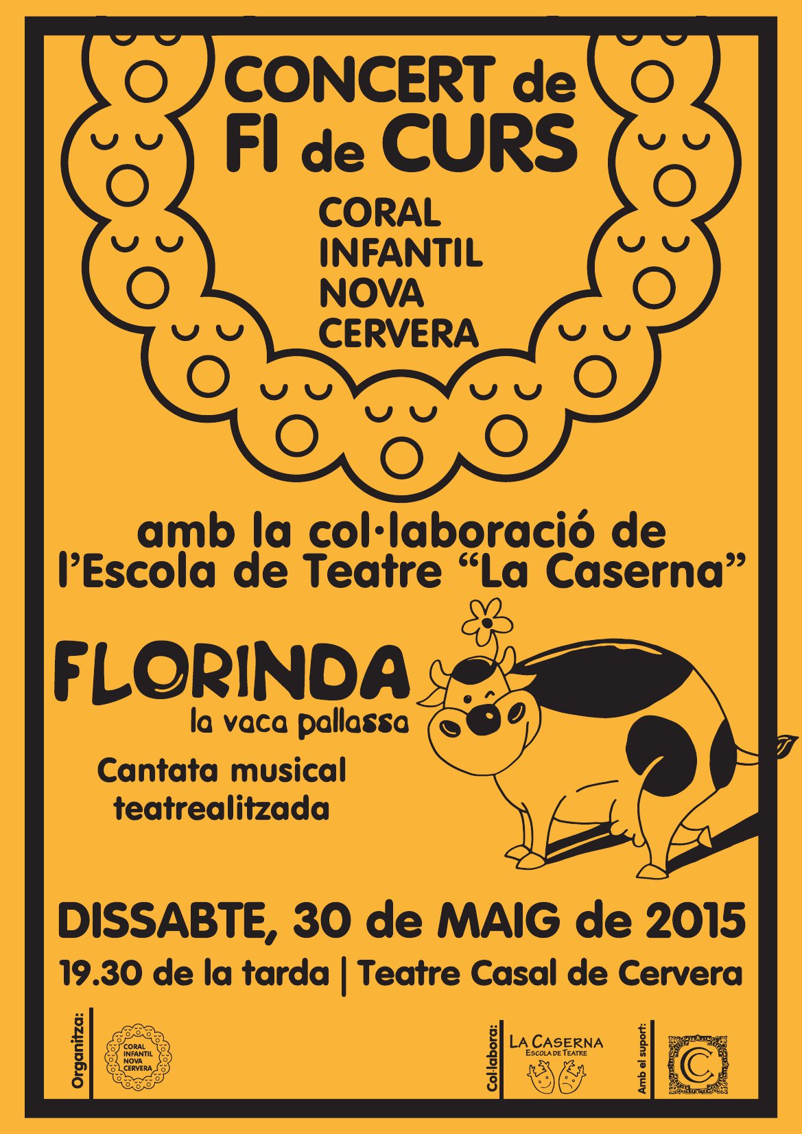 cartell Concert Fi de Curs de la Coral Infantil Nova Cervera