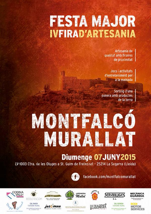 cartell Festa Major i IV Fira d'Artesania de Montfalcó Murallat 2015