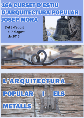 cartell 16è Curset d'Estiu d'Arquitectura Popular 'Josep Mora'