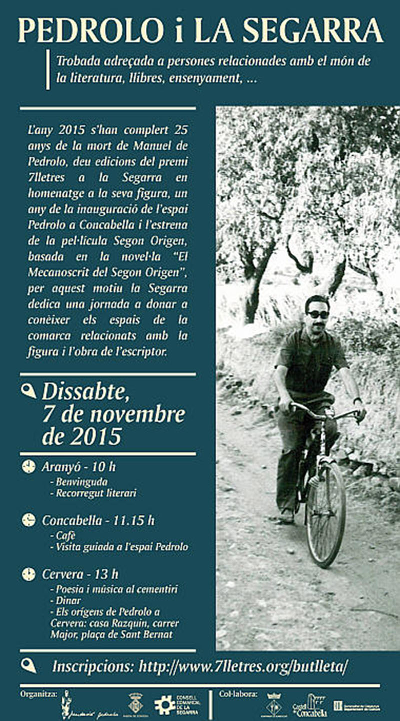cartell Jornada Pedrolo i la Segarra