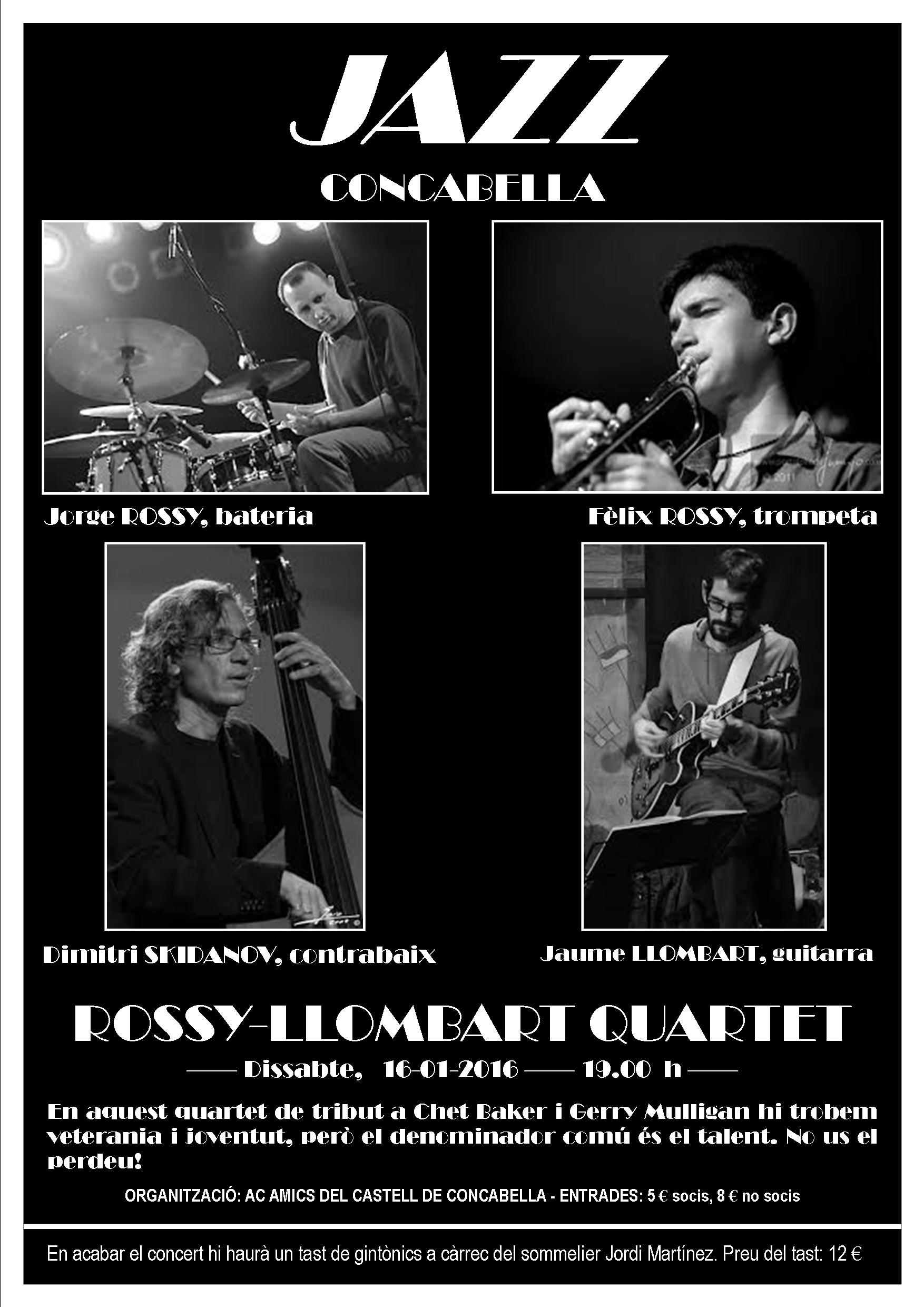 cartell Concert jazz Rossy-Llombart Quartet