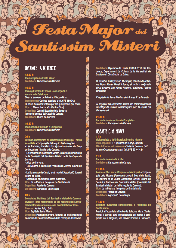 cartell Festa Major del Santíssim Misteri 2016