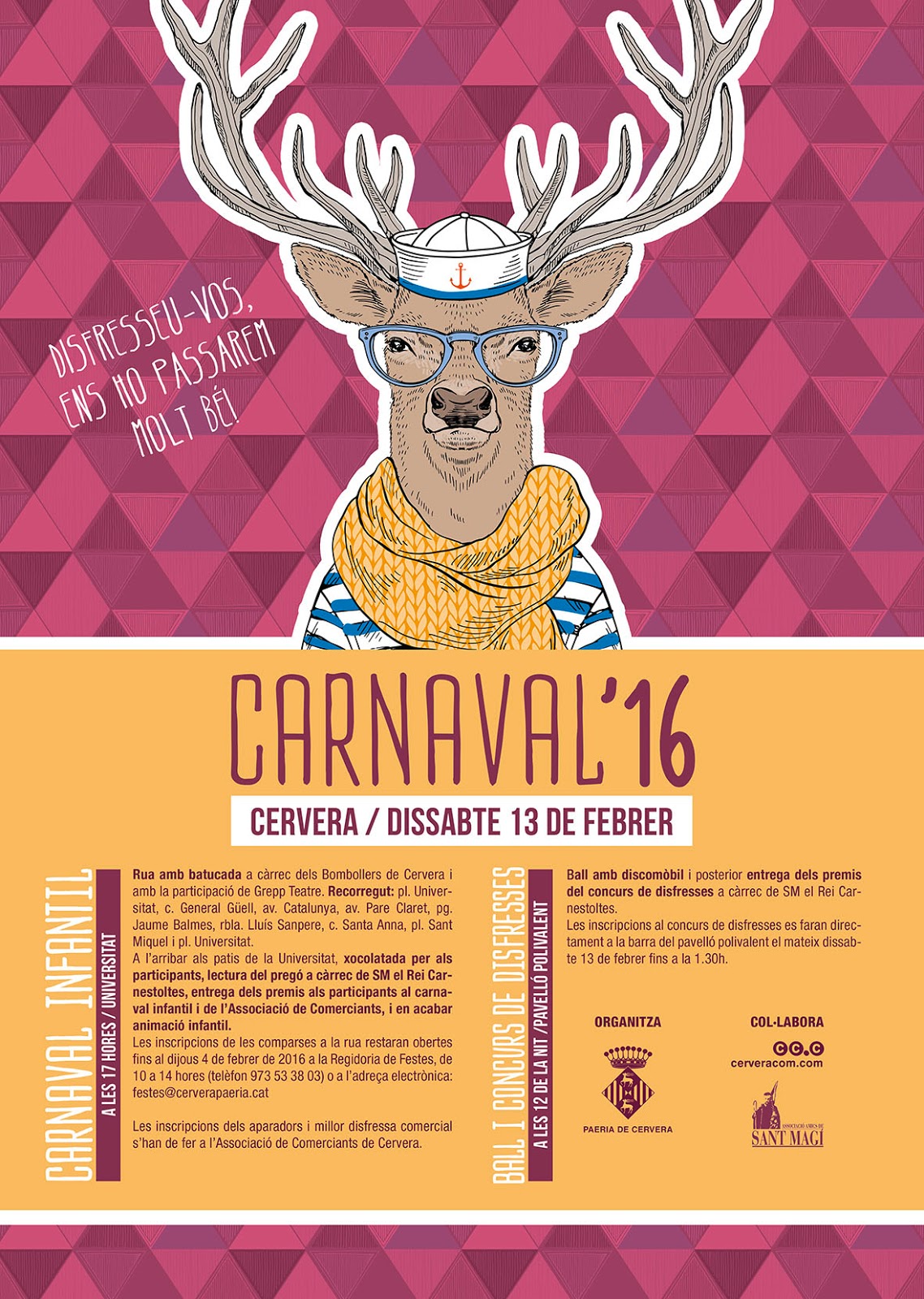 cartell Carnaval de Cervera 2016