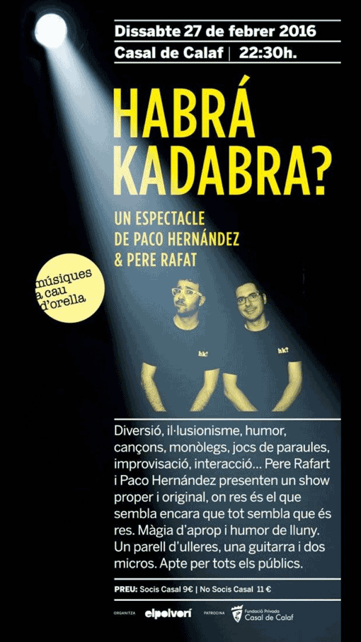 cartell Músiques a cau d'orella: 'Habrá Kadabra?'