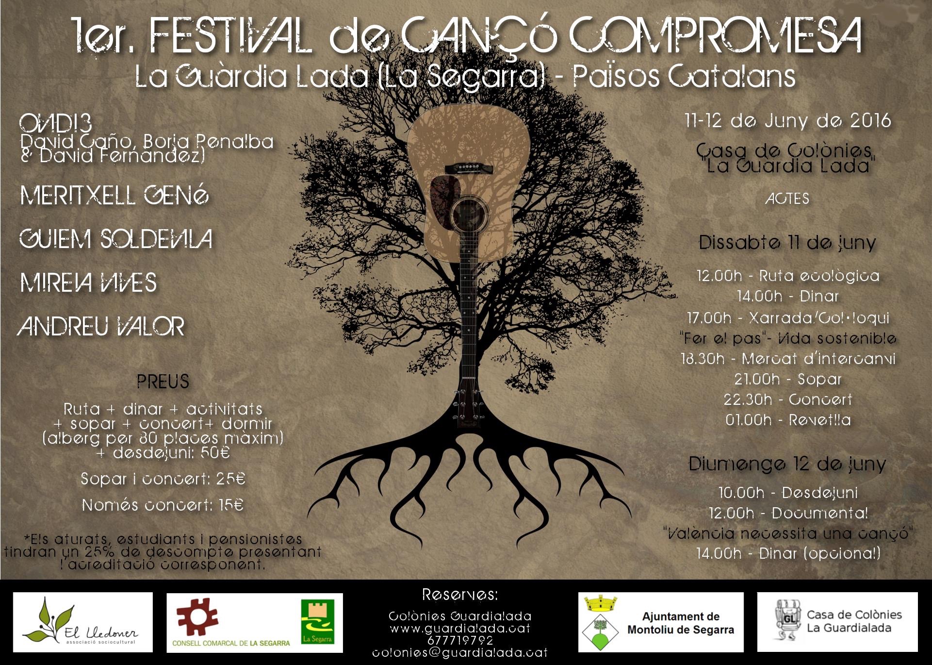 cartell 1er. Festival de cançó compromesa