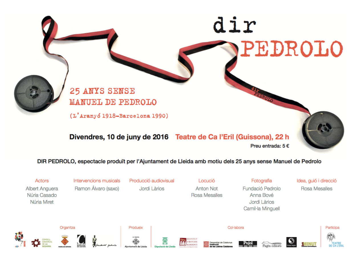 cartell Espectacle Dir Pedrolo